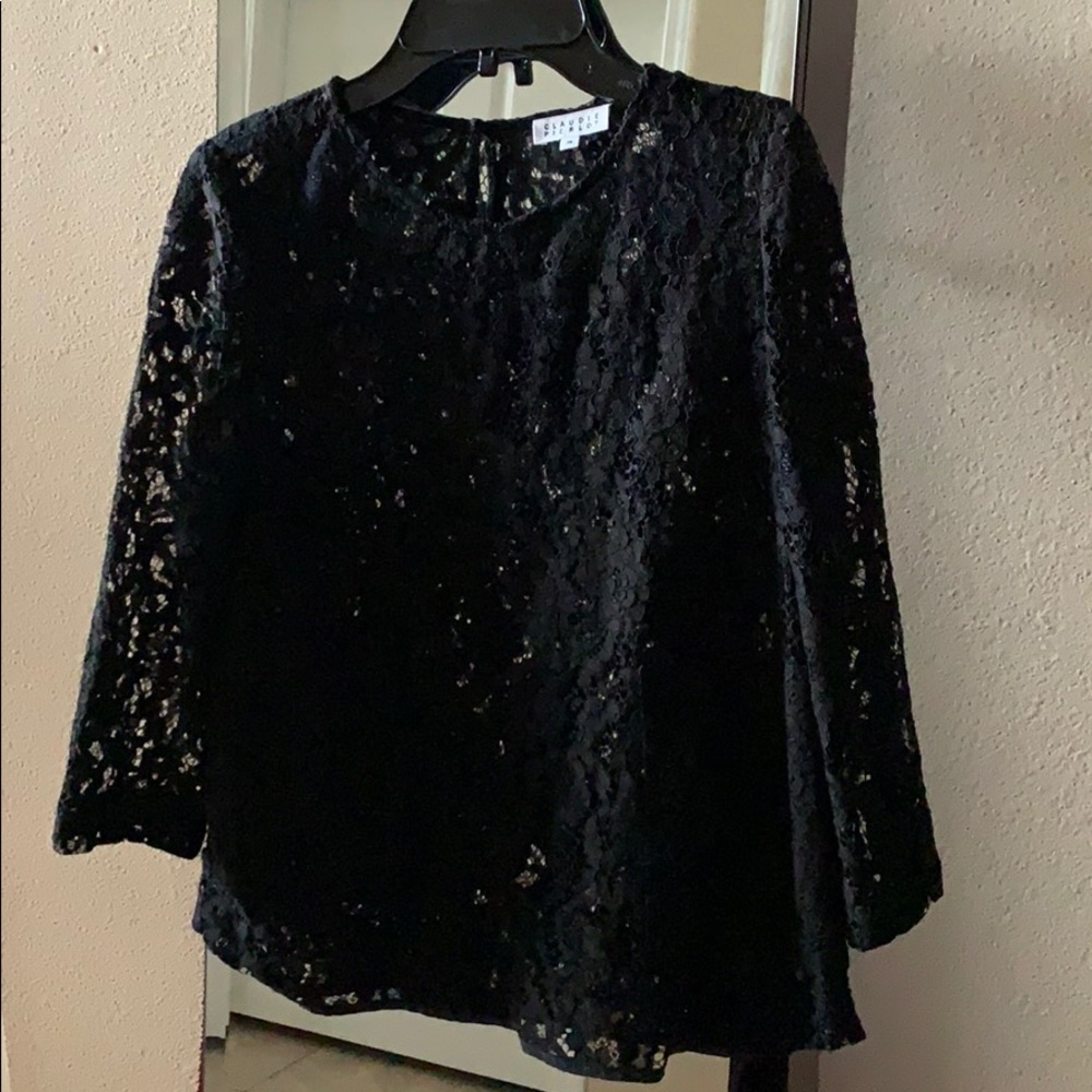 Claudie Pierlot Black Lace Top French Size 36